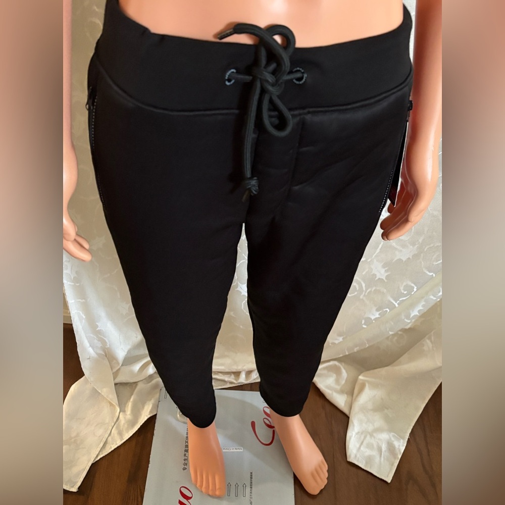 Akademiks Mens 2XL Sherpa Lined Black Pants With Zipper Pockets (NWT)